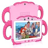 Kinder 7 Zoll Kids Tablet für Kinder ab 3-14 mit Hülle, 32GB, Kindersicherung, GMS Certified, WiFi, Bluetooth, Google Play Store - Magentarot