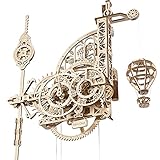 UGEARS Aero Clock 3D-Puzzle – Vatertagsgeschenk, Holzmodellbausätze für Erwachsene zum Bauen – Vintage-DIY-Wanduhr mit Pendel-Holzpuzzle – selbstmontierende mechanische Weihnachtsgeburtstagsgeschenke