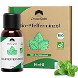 Emma Grün® BIO Pfefferminzöl Ätherisches Öl [100% NATURREIN] - Peppermint Oil - LEBENSMITTELQUALITÄT - Ätherische Öle Naturrein - Essential Oils -Ätherisches Öl - BIO-QUALITÄT AUS GRIECHENLAND