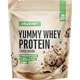 Yummy Whey Proteinpulver - Cookie Dough - Bis zu 22,5g Protein pro Portion - Premium Eiweiß Shake mit Laktase & deutscher Molke (908g)
