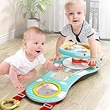 VBESTLIFE Baby-Autositz-Spielzeug mit Spiegel, Lenkrad, Musiklichtern für Kleinkinder, Interaktives Simulations-Fahrspielzeug, für Autositz/Kinderwagen/Kinderbett, ABS-Material