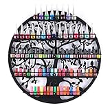 FullBerg 5-Tier Metall Nagellackregal Nagellack Aufbewahrung, Nagellack Wandregal Rund, ätherische öle Organizer Aromatherapie Regal Lippenstiftständer Display Rack Aufbewahrung für Damen W