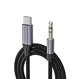 USB-C-auf-3,5-mm-Audio-Aux-Klinkenkabel, 1,8 m, Typ-C-Adapter auf 3,5-mm-Kopfhörer, Stereo-Verlängerungskabel für iPhone 15 Pro Max 15 Plus, Samsung Galaxy S23, S22, S21, S20, Note 20, Pixel 4, 5 XL