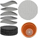 100 Stück Netzmatten, Bonsai-Töpfe, Lochnetz-Pad, Blumentopf-Matte für Pflanzen-Drainagesystem, verhindert das Auslaufen von Erde (10 cm)