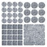 XoeLLe Filzgleiter für Stühle, 235 Stück 3mm Dicke Filz Selbstklebend, Möbelgleiter, Stuhlbeinschoner, Klebefilz in Verschiedenen Größen, Kratzschutz Geräuschdämpfung (Grau Stil B)