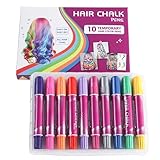 Haarkreide | 10 Farben Haarfärbestifte | Waschbare Marker, spielerisches Make-up-Zubehör für Frauen und Männer