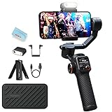 Hohem iSteady M6 Kit Smartphone Gimbal Stabilisator 3-Achsen mit Magnetischer AI-Tracker Fill Light für iPhone Android mit 0,91 Zoll OLED-Display Max. Traglast 400 g