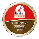Erdal Dosencreme braun, Schuhcreme mit Bienenwachs - nährt und pflegt das Leder, 1er Pack (1 x 75 ml)
