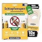 ERADIX® Schlupfwespen gegen Lebensmittelmotten - 10 Karten à 1 Lieferung - Effektive Lebensmittelmotten Falle - Alternative zur Mottenfalle, Mottenspray, Schlupfwespen Lebensmittelmotten