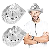 Ipetboom Partyhüte Für Erwachsene Funkeln Spaß Disco-hut Kostüm Cowboyhüte Für Männer Outfit Cowboy-hut Kuh Glitzerhut Cowboy-sonnenhut Paillette Glänzend Led Hutparty Tuch