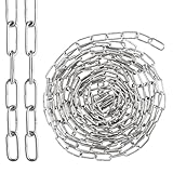 LDXDRU 5 Meter 3mm Edelstahlkette Meterware, Edelstahlkette Metallkette, Starke Edelstahl Kette, Ankerkette Langgliedrig Rostfreie Meterware Stahlkette, Gliederkette Absperrkette Zierkette Eisenkette