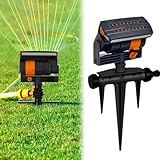 Viereckregner 16 Löcher mit Bodennadel 90 M² Rasensprenger Viereckregner Fächerspray Einstellbarer Wasserdurchfluss Rasensprinkler von Pflanzen in Gärten Rasenflächen Gemüsegärten