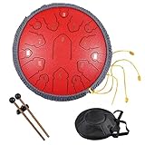 Panda Drum Steel Drum Instruments 14 Zoll 15 Note für Erwachsene und Kinder - D-Dur Percussion Drum mit Tasche, Schlägel, Fingerlinge - Dunkelblaues Geschenk