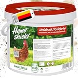 Home Shield Kalkfarbe Hühnerstall Pulver 1,5 kg Eimer, weiß - Schadstofffreies Streichkalk zum Anrühren - Matte, naturweiße Stallfarbe mit hoher Deckkraft für Ställe