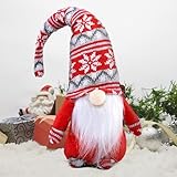 JOYSAL Weihnachtswichtel, Weihnachtsdeko Wichtel Figuren, 42cm Hoch Santa Tomte Gnom für Weihnachten Deko