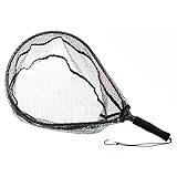 Zite Fishing Wat-Kescher Gummiert - Angelkescher, Spinnkescher & Fliegenkescher - 60x33cm mit Karabiner-Band zum Angeln