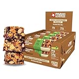 MaxiNutrition Dark Chocolate Peanut Nussriegel vegan 12x46g – Protein Riegel aus ganzen Nüssen mit 22% Protein, plant based, ohne Zuckerzusatz, ohne künstliche Aromen