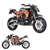 NUOJIAYING Technik Motorrad Bausteine für Superduke 1290R, 579 Teile Klemmbausteine Technik Supermotorrad, Technik Motorrad Modell Kompatibel mit großen Marken
