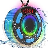 Bluetooth Lautsprecher Dusche Tragbarer Bluetooth Speaker, Radio Wasserdicht Bluetooth, Duschlautsprecher Bluetooth FM Radio für Duschraum, Pool, Reisen