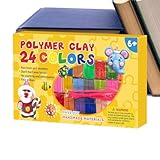 Modelliermasse Für Kinder – Selbsthärtendes Bastelzubehör In 24 Farben – Schnell Trocknendes Ton-Formset Für | Für Schulunterricht, Bildhauerei, Kunstprojekte, Töpferei, Sensorisches Spiel