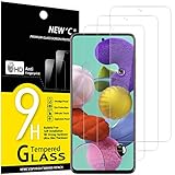 NEW'C 3 Stück, Panzer Schutz Glas für Samsung Galaxy A51, Frei von Kratzern, 9H Härte, HD Displayschutzfolie, 0.33mm Ultra-klar, Ultrabeständig