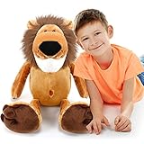Zomiboo Löwe Kuscheltier Groß 50 cm Stofftier Löwe Plüschtier Plüschlöwe Schmusetier zum Kuscheln für Mädchen Junge Geburtstag Party Dekoration Geschenk