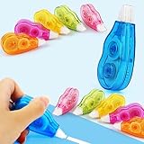 LWMTT 12 Stück Korrekturroller Korrekturmaus,4mx 5 mm Korrekturbänder Set Mini mit Schutzkappe,Schulsachen Aesthetic,Fenster Korrigieren Roller für Kinder Schüler Büro Zuhause Schule