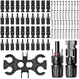 Idota 20 Paar Solarstecker, Solarpanel IP67 Wasserdicht SolarPanel Stecker mit Schraubenschlüssel, Kabelstecker Photovoltaik Steckverbinder für 2.5mm²/4mm²/6mm² Solarkabel