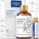 HIQILI Wacholderbeerenöl 100ml - 100% Reines Ätherisches Wacholderbeer Öl, Aromatherapieöl - Duftöle für Diffusor, Gesicht, Haut, Entspannung