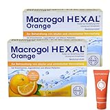 Macrogol Orange 2x 20 Beutel I lösliches Pulver bei Verdauungsträgheit mit Orangengeschmack I ab 12 Jahren I Unterstützung der Darmfunktion I Spar-Set plus Pharma Perle give-away