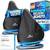 NEXTCOVER® Universal Sattelbezug Fahrrad 2er Set I 100% Wasserdicht I Regenschutz I Fahrradsattel Überzug Sattel I Sattelüberzug Fahrradsitz I Satteldecke I Sattelschutz wasserdicht Fahrrad