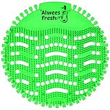 Alwees Fresh, Urinal-Deodorierer, für die meisten Urinal-Marken, wasserlos, spritz- und geruchsneutralisierend, grüner Apfel, 10 Stück