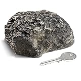 com-four® Schlüsselstein 'medium hill' - Steinimitat mit Geheimfach - Kunstgestein für Geocaching - Schlüsselversteck in Stein-Optik - Steinattrappe - künstlicher Findling