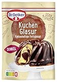 Dr. Oetker Kuchenglasur Dunkel, 150 g, kakaohaltige Fettglasur, zum Glasieren und Verzieren von Kuchen, Gebäck & Desserts