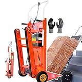pedenencelia Professioneller, Faltbarer Treppensteiger/Elektro Treppenkarre Mit Verstärkten Gummiketten, Einstellbarer Geschwindigkeit, Handschuhen Für Möbel, Lager Und Logistik load-bearing440lb