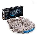 UGEARS Star Wars™ Millennium Falcon™ – 3D Holzpuzzle Erwachsene, Modellbausatz Holz, Modellbausatz Erwachsene, Holzbausatz 3D Puzzle, Star Wars Geschenk für Männer, Modellbau Holz Weihnachten