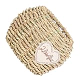 SUPVOX Handgefertigter Seegras Blumentopf Korb mit Feiner Verarbeitung Dekorativer Pflanzkorb für Blumenarrangements Rustikaler Blumenkorb für Innenraum Stilvolle Tischdekoration für