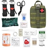 NAVESO Erste Hilfe Set Outdoor, 46PCS Taktische Erste Hilfe Tasche, Reiseapotheke Tasche, First Aid Kit Military, Medikamententasche, Notfalltasche, Medizinische Tasche, für Wandern, Zuhause, Auto