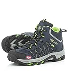 Trollkids Kinder wasserdichter Trekkingschuh Wanderstiefel Fjell, Marineblau/Vipergrün, Größe 32 EU