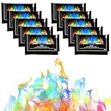 Buntes Feuer, Buntes Feuerpulver, 10 X 10g Magical Flame, Farbe Zauberpulver Feuer, Magic Fire Pulver, Neon Flames, für Lagerfeuer und Außenkamine, Party und Halloween und Weihnachte, Outdoor Events