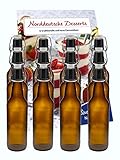 hocz 10er Set Bügelflaschen Bügelflasche Glasflaschen Bügelflaschen 500ml Braun mit Bügelverschluss zum Selbstbefüllen Bier Bierflaschen Bierflasche