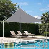 NAKIHOUSE Sonnensegel Wasserdicht mit Befestigungs Kit, 3 x 4 m UV Schutz Sonnenschutz Segel für Garten, Balkon & Terrasse