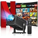 Seseno Beamer, Mini Projektor, 4K FHD 1080P Tragbarer Projektor, Unterstützt Android 11.0 5G WiFi 6 BT 5.0, Automatische Trapezkorrektur, 150 Zoll, 360-Grad-Flip Smart Beamer, für Phone/PC/Laptop/TV