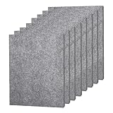 GUOYOU 8 Filzgleiter Selbstklebend Schneidbar, 16×20CM Stark Haftend Filzgleiter für Stühle Filz Selbstklebend Rutschfester Schutz für Möbelfüße Stuhlbeine, Hartholzböden(Grau,4mm)