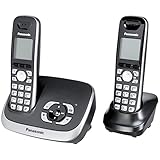 Panasonic KX-TG6522GB Duo Schnurlostelefon mit Anrufbeantworter schwarz