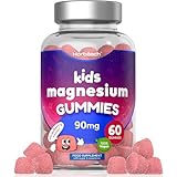 Magnesium Gummibärchen Kinder 90mg mit Vitamin C | 60 Magnesiumcitrat Vegane Gummies - 2 Monate Vorrat | Alternativ zu Kapseln & Tabletten | Magnesium Supplement for Children | von Horbaach