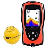 LUCKY Tragbarer Fischfinder Wandler Sonarsensor Wasser Tiefenmesser LCD Bildschirm Echolot Fischfinder zum Eisfischen Meeresangeln