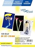 100 Blatt A4 Overheadfolie (OHP Transparentfolie Transparentpapier) für Inkjetdrucker, Inkjet, schwarz/weiss Laserdrucker und Farblaserducker, Tintenstrahldrucker, schwarz weiss Kopierer und Farbkopierer