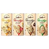 OneDayMore Porridge Mix Set | Granola Schoko Bananen Apfel Zimt Karamell Musli | Haferbrei Schokolade Müsli | Vegan Kakao Haferflocken Frühstück 100% Natürlich | 4-pack