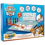 Paw Patrol - Sprühstift-Set Deluxe - Malstifte für Kinder - Malset mit Buntstiften und Malvorlagen (PW22368)